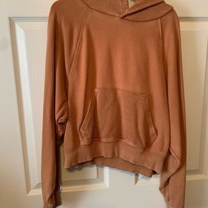 Aerie Luxe Inside Out Cropped Hoodie